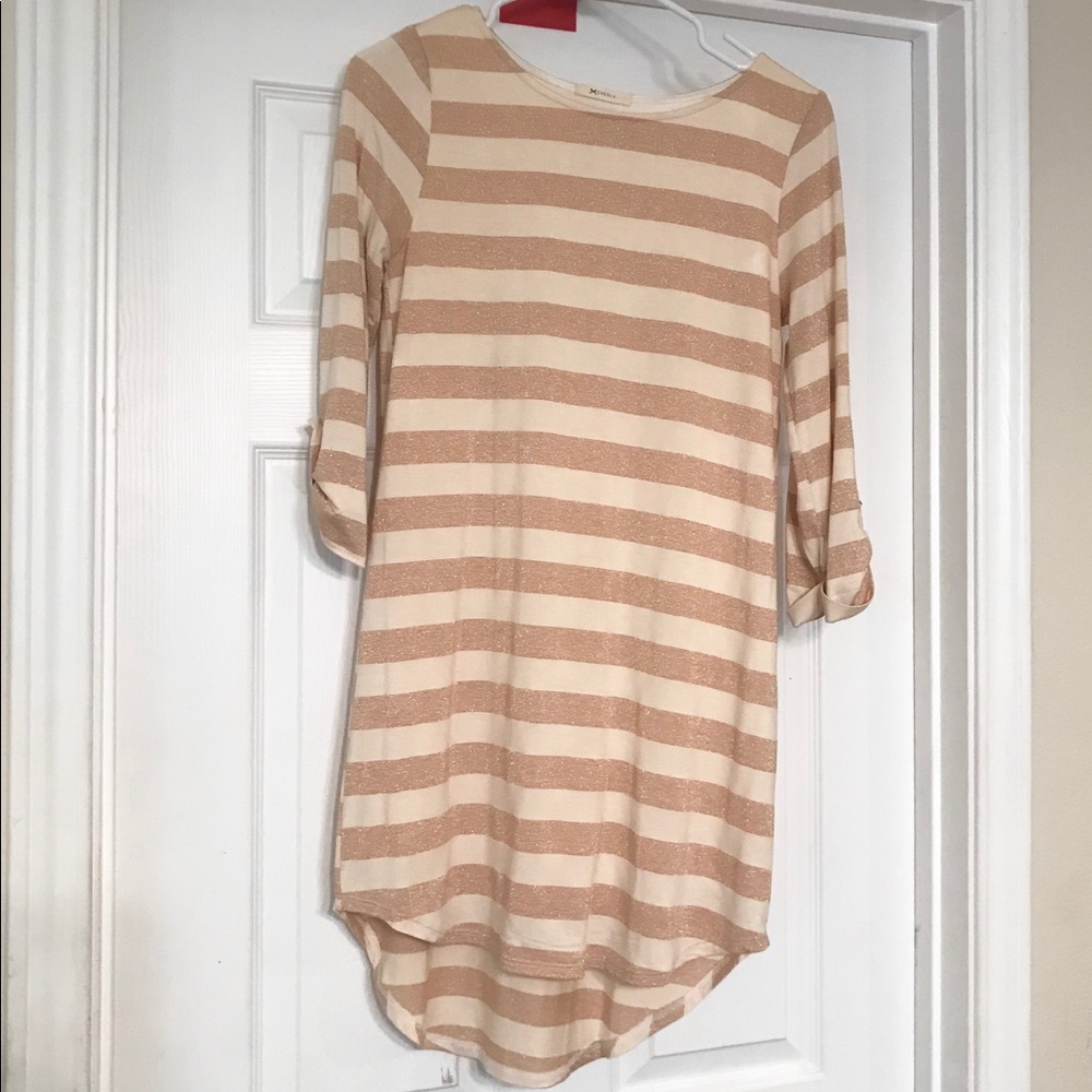 Rose Gold Striped Tunic